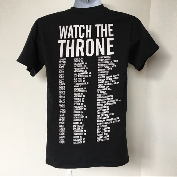 Kanye West x Jay Z x Watch The Throne North American Tour 2011 T-Shirt S 34 - 36 - Picture 4 of 6